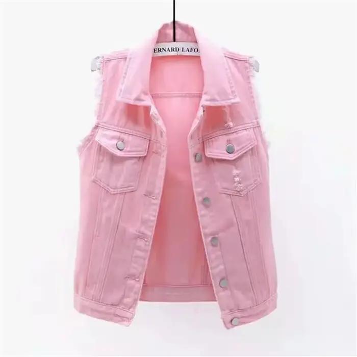 Veste en Jean à Boutonnage Simple pour Femme