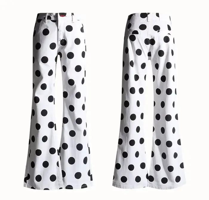 Jean polyester décontracté pour femmes avec coupe slim et évasé légèrement vers les chevilles pour l'automne et l'hiver occassions polyvalentes