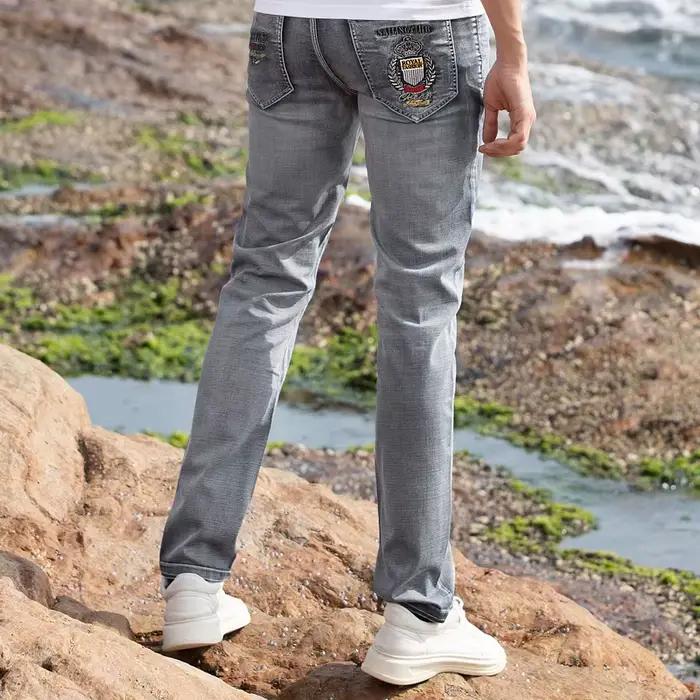 Bruce & Shark 2024 nouveau été hommes jean décontracté mince Denim