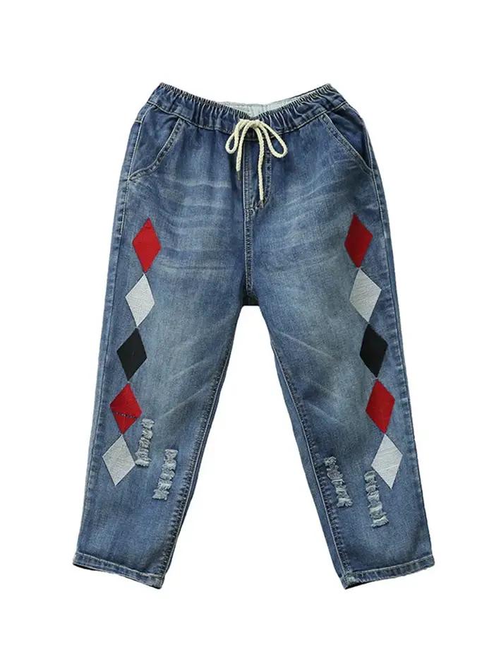 Amax luluE été femmes luxe broderie jean