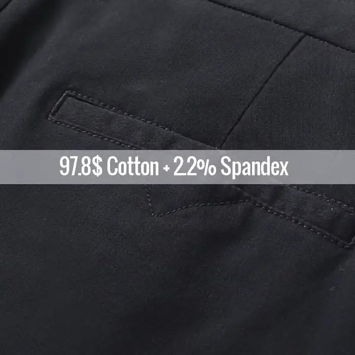Nouveau au printemps pantalons décontractés hommes coupe droite coton Stretch Chino pantalon mâle formel travail robe d'affaires kaki mode régulière