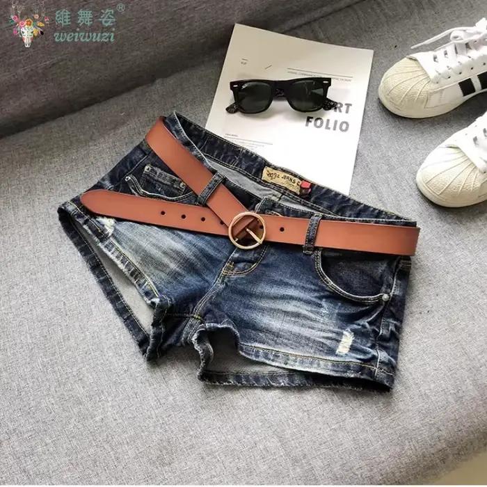 Shorts en jean taille basse pour femme