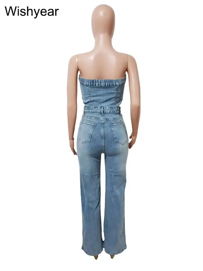 Combinaison en Denim bleu pour femmes