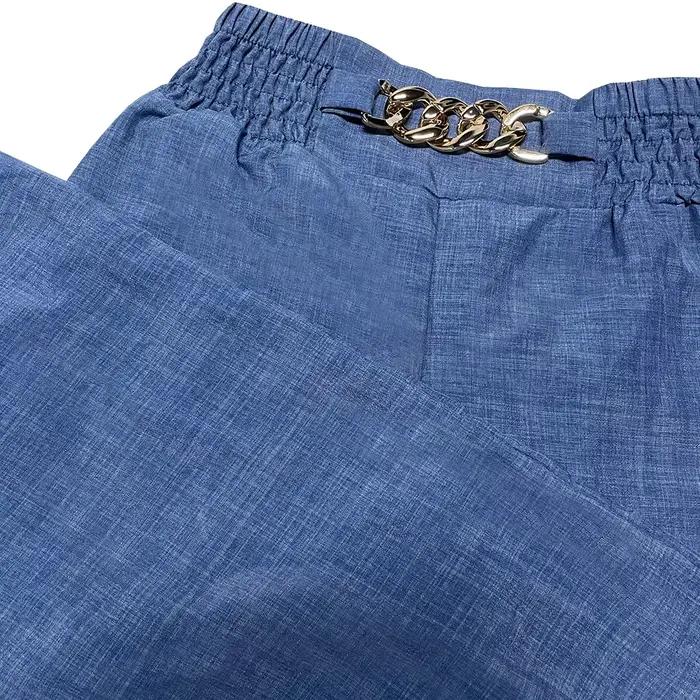 Pantalon taille haute à jambes larges