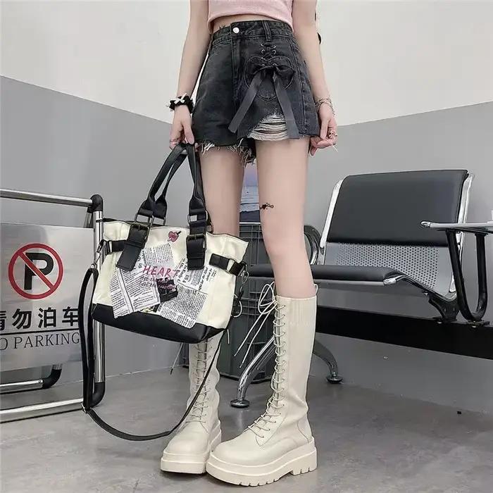 Classique Bow taille haute court Jean pantalon femme nouveau dans décontracté jegging chaud extensible à porter Harajuku mode Denim Shorts pour les femmes