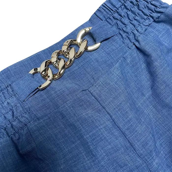 Pantalon taille haute à jambes larges