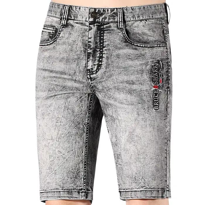 Shorts en denim gris décontractés pour homme, Bruce & Shark, élégants et confortables pour les occasions quotidiennes