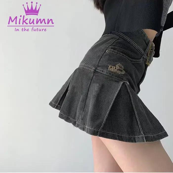 Harajuku Y2k Kawaii fille chaude jupe en jean collège Style femmes