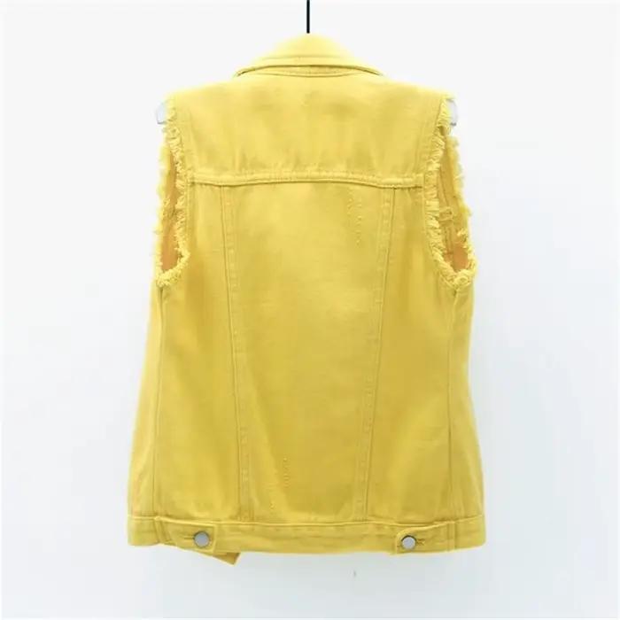 Veste en Jean à Boutonnage Simple pour Femme