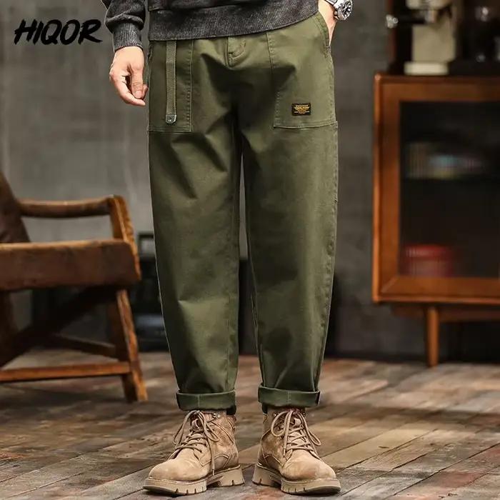 HIQOR hommes profil ample pantalon américain Vintage