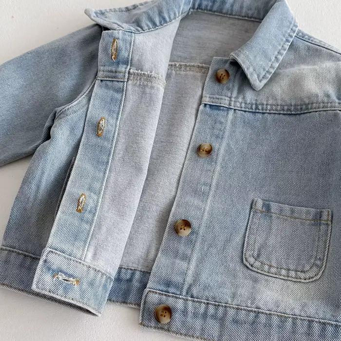 Printemps automne bébé garçon Denim veste enfant lavé Jean manteau fille vêtements d'extérieur enfants haut décontracté
