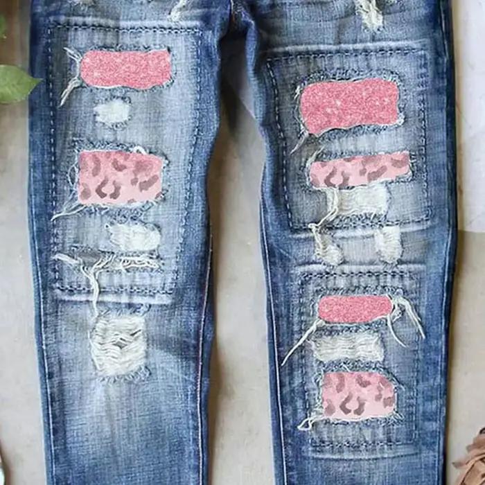 Pantalon Slim en Denim pour Femme