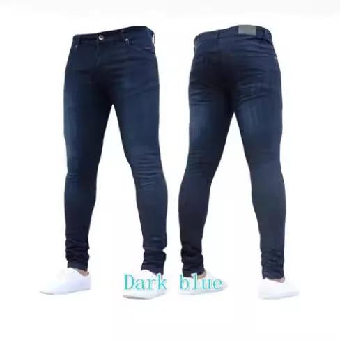 Jean populaire serré et personnalisé pour hommes, nouveau Style européen et américain, pantalon Slim